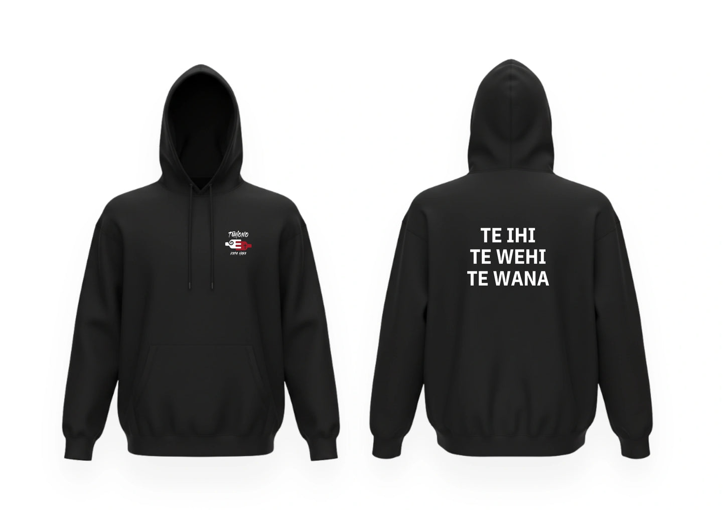 Black (Te Ihi) Hoodie